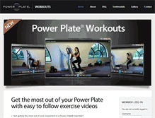 Tablet Screenshot of powerplateworkouts.com